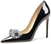 Buy (W) Lily Wei Tacón Alto 'Negro Charol con Diamantes de Imitación Franceses' NN-198