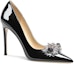 Order (W) Lily Wei Tacón Alto 'Negro Charol con Diamantes de Imitación Franceses' NN-198