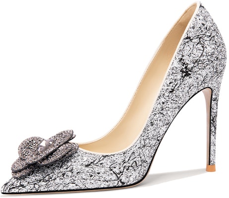 (W) 릴리 웨이 블랙 큐빅 플로럴 하이힐 NN-547-a Buy (W) 릴리 웨이 블랙 큐빅 플로럴 하이힐 NN-547-a