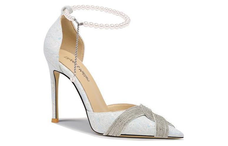 Order (W) Lily Wei Tumit Tinggi 'Biru Mutiara Berhias' NN-257