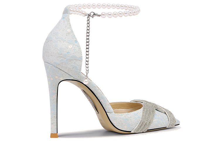 Lookbook (W) Lily Wei Tumit Tinggi 'Biru Mutiara Berhias' NN-257