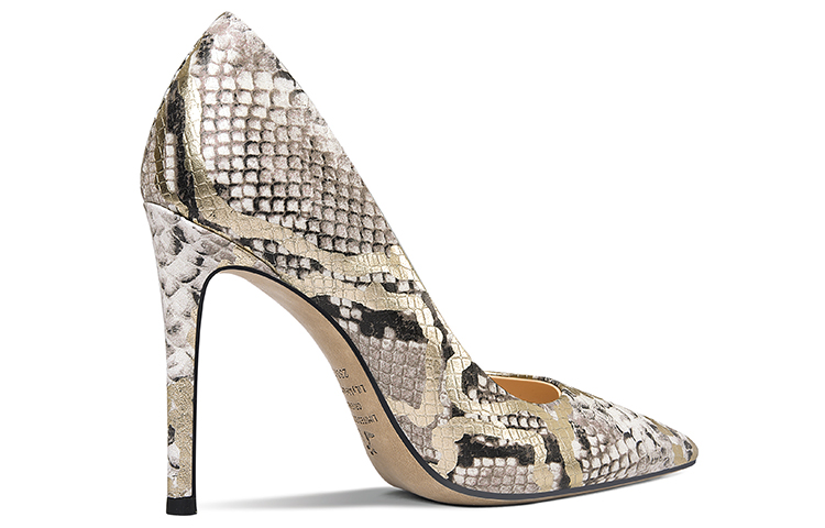 Order Lily Wei 頭層牛皮 拼色蛇紋輕便鞋 細跟 高筒鞋 10cm 女款 蛇紋