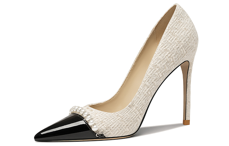 (Women) Lily Wei High Heel 'Pearl Accents - White' NN-430