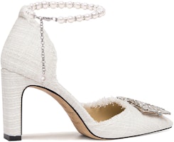 (W) Lily Wei Tinggi Tumit 'Fesyen Mutiara dengan Gelang Kristal - Putih' L-030 Order (W) Lily Wei Tinggi Tumit 'Fesyen Mutiara dengan Gelang Kristal - Putih' L-030