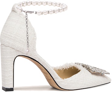 (W) 릴리웨이 진주 큐빅 버클 하이힐 (화이트) L-030 Order (W) 릴리웨이 진주 큐빅 버클 하이힐 (화이트) L-030