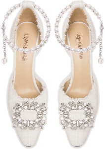 (W) 릴리웨이 진주 큐빅 버클 하이힐 (화이트) L-030 Lookbook (W) 릴리웨이 진주 큐빅 버클 하이힐 (화이트) L-030