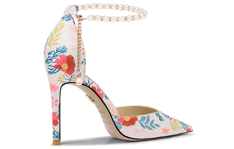 Order (W) (女性用) ライリー・ウェイ ハイヒール「ホワイトフローラルバックルストラップ」NN-503 NN-503