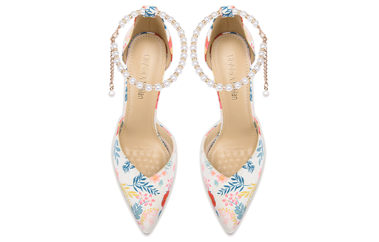 Lookbook (W) (女性用) ライリー・ウェイ ハイヒール「ホワイトフローラルバックルストラップ」NN-503 NN-503