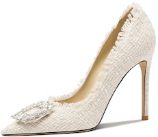 (Women) Lily Wei High Heel 'White Rhinestone Buckle' NN-412 (Women) Lily Wei High Heel 'White Rhinestone Buckle' NN-412