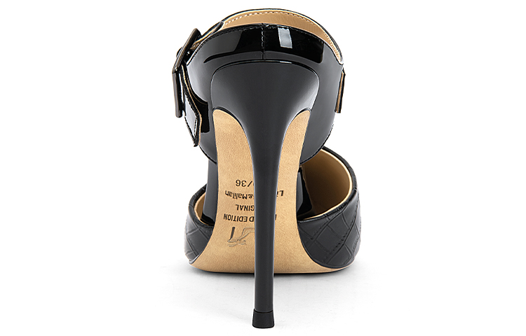 Shop 莉莉薇 頭層牛皮 一腳蹬皮帶扣 細跟 高跟鞋 女款