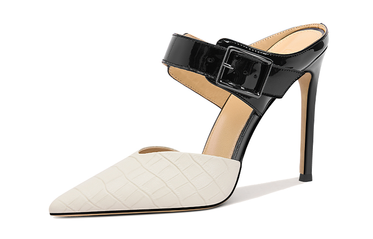 Purchase 莉莉薇 頭層牛皮 一腳蹬皮帶扣 細跟 高跟鞋 女款