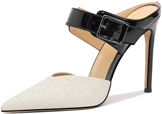 莉莉薇 頭層牛皮 一腳蹬皮帶扣 細跟 高跟鞋 女款 Purchase 莉莉薇 頭層牛皮 一腳蹬皮帶扣 細跟 高跟鞋 女款