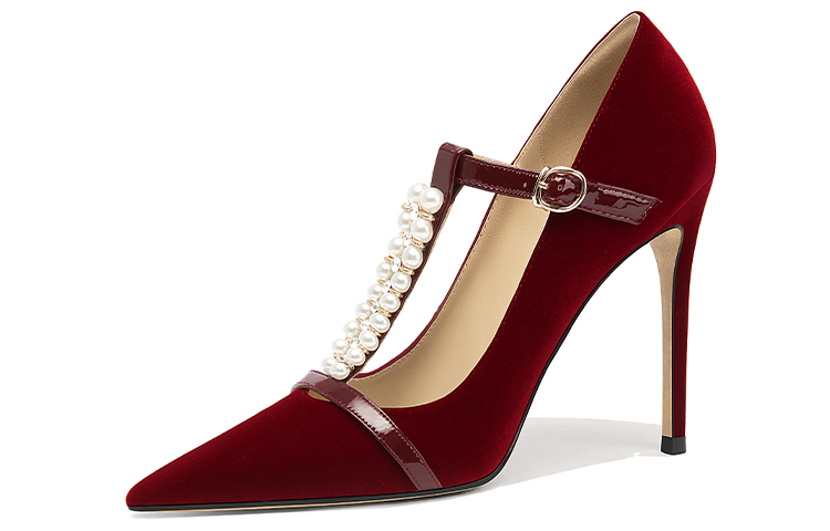 (Women) Lily Wei High Heel Sandals 'Red' J-121-a