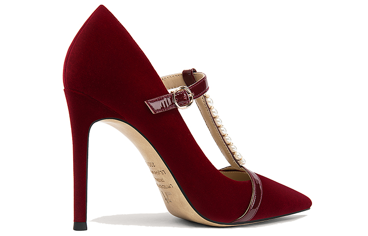 Order (W) Sandal Hak Tinggi Lily Wei 'Merah' J-121-a