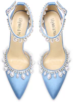 Lookbook (W) Sandalias de Tacón Alto Lily Wei 'Azul Cielo Tela Perla Rhinestone' NN-201