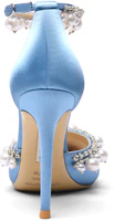 Shop (W) Sandalias de Tacón Alto Lily Wei 'Azul Cielo Tela Perla Rhinestone' NN-201