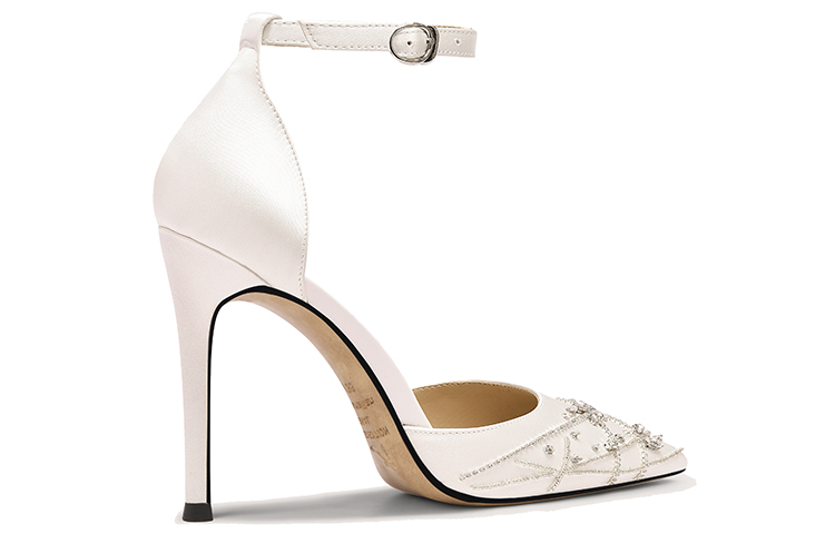 Order (W) 릴리웨이 화이트 큐빅 힐 샌들 L-025