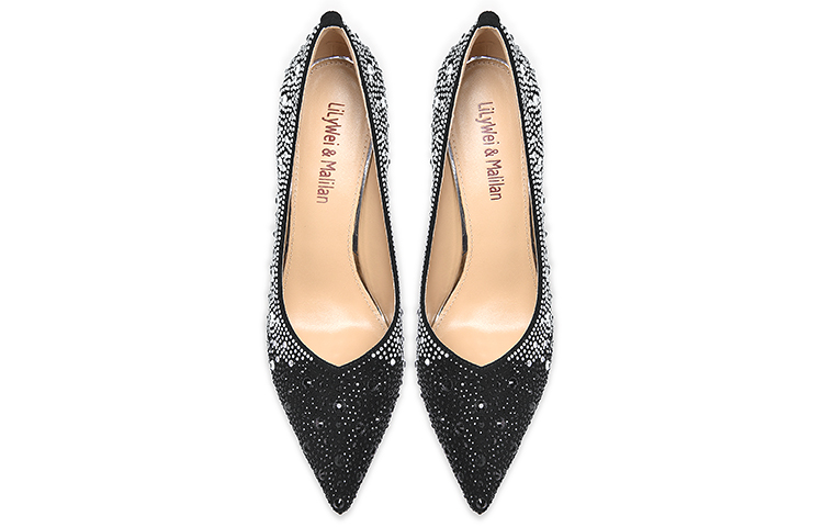 Lookbook (W) (女性用) 'ブラック スワロフスキー シアリング' リリーウェイ ハイヒール スリッポン J-108 J-108