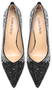 (W) (女性用) 'ブラック スワロフスキー シアリング' リリーウェイ ハイヒール スリッポン J-108 J-108 Lookbook (W) (女性用) 'ブラック スワロフスキー シアリング' リリーウェイ ハイヒール スリッポン J-108 J-108