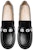 (W) Lily Wei Tumit Tinggi 4cm 'Hitam' 'Fesyen British Tumit Tebal' KF-009