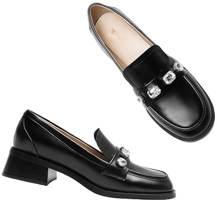 (W) Lily Wei Tumit Tinggi 4cm 'Hitam' 'Fesyen British Tumit Tebal' KF-009 Shop (W) Lily Wei Tumit Tinggi 4cm 'Hitam' 'Fesyen British Tumit Tebal' KF-009