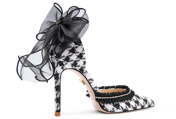 (W) 릴리웨이 블랙 큐빅 리본 나비 힐 (Lily Wei Black Cubic Ribbon Butterfly Heel) NN-538 Order (W) 릴리웨이 블랙 큐빅 리본 나비 힐 (Lily Wei Black Cubic Ribbon Butterfly Heel) NN-538