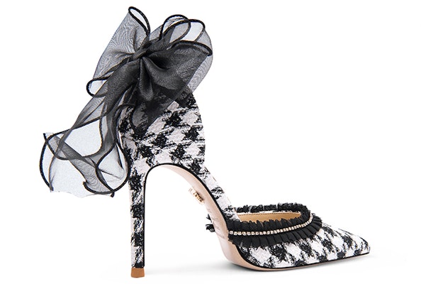 (W) 릴리웨이 블랙 큐빅 리본 나비 힐 (Lily Wei Black Cubic Ribbon Butterfly Heel) NN-538 Order (W) 릴리웨이 블랙 큐빅 리본 나비 힐 (Lily Wei Black Cubic Ribbon Butterfly Heel) NN-538
