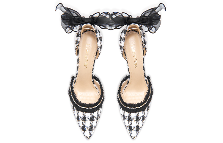 Lookbook (W) 릴리웨이 블랙 큐빅 리본 나비 힐 (Lily Wei Black Cubic Ribbon Butterfly Heel) NN-538