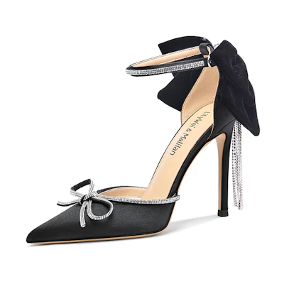 (W) Lily Wei High Heels 'Black Tassel'