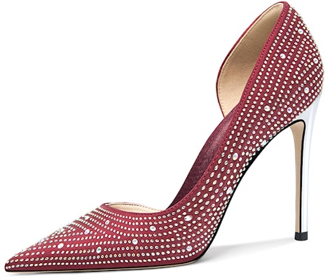 (W) Lily Wei 高跟鞋 '酒红色水钻细高跟' NN-442 Buy (W) Lily Wei 高跟鞋 '酒红色水钻细高跟' NN-442