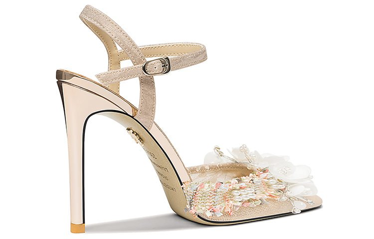 Order (W) Lily Wei Kasut Tumit Tinggi 'Jaring Champagne' NN-421