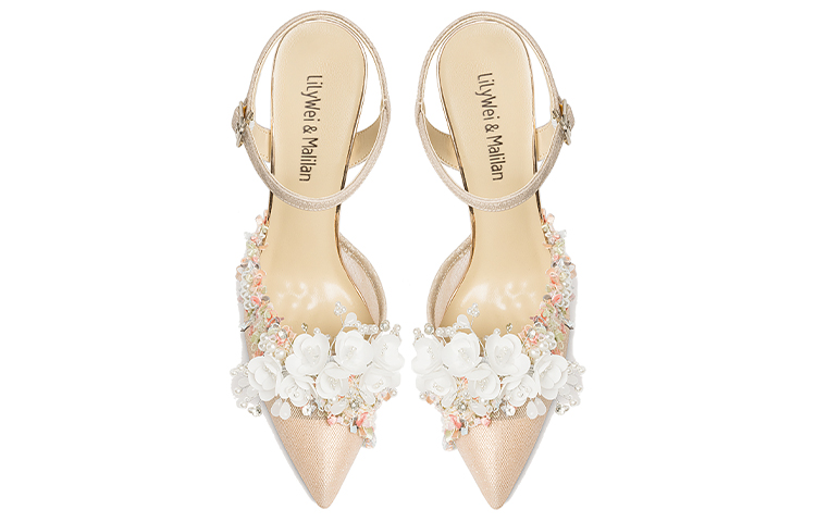 Lookbook (W) Lily Wei Kasut Tumit Tinggi 'Jaring Champagne' NN-421