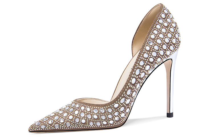 (Women) Lily Wei High Heels 'Khaki Suede' NN-476