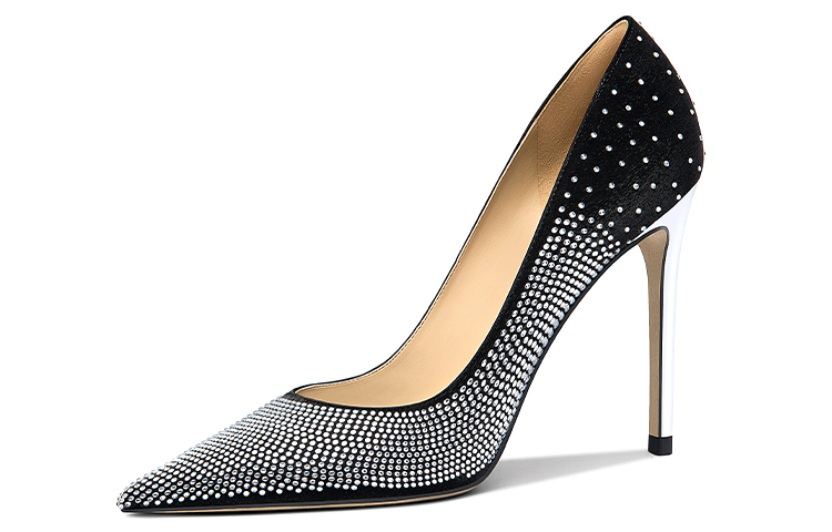 (Women) Lily Wei High Heels 'Obsidian Sexy Rhinestone' NN-387