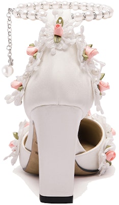 (W) Lily Wei Sepatu Hak Tinggi 'Pearl Blossom Putih' L-026 Shop (W) Lily Wei Sepatu Hak Tinggi 'Pearl Blossom Putih' L-026