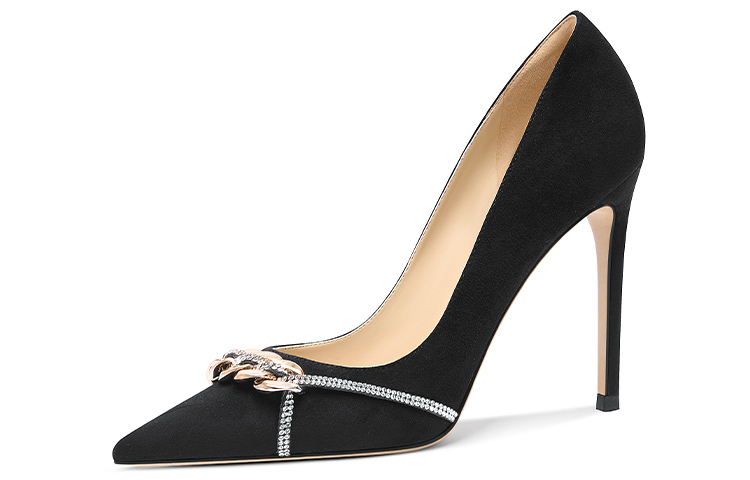 (Women) Lily Wei High Heels 'Red Carpet Invitation Black Velvet' NN-535
