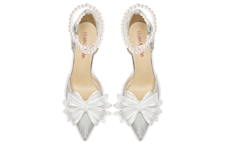 Lookbook (W) 莉莉·魏银珍珠蝴蝶结高跟鞋 NN-272