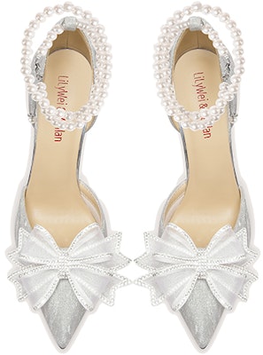 (W) 莉莉·魏银珍珠蝴蝶结高跟鞋 NN-272 Lookbook (W) 莉莉·魏银珍珠蝴蝶结高跟鞋 NN-272
