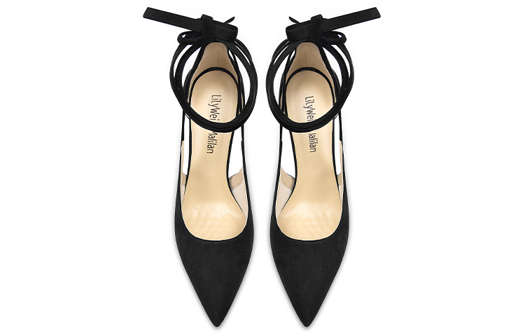 Lookbook (W) Lily Wei 高跟鞋「嫣然黑色天鹅绒交叉带」 NN-171