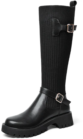 women-lily-wei-leather-high-top-platform-boots-metal-sleeve-xpj-063