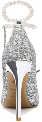 (Women) Lily Wei Leather High Heel Slip-On 'Silver Rhinestone' NN-039 3