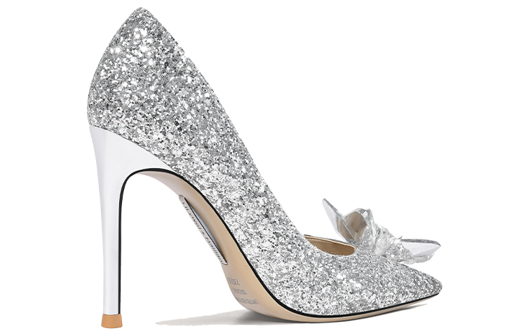 Order (W) Lily Wei Sepatu Slip-On Hak Tinggi Kulit 'Batu Permata Perak' NN-039