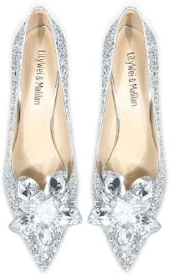 (Women) Lily Wei Leather High Heel Slip-On 'Silver Rhinestone' NN-039 Lookbook (Women) Lily Wei Leather High Heel Slip-On 'Silver Rhinestone' NN-039