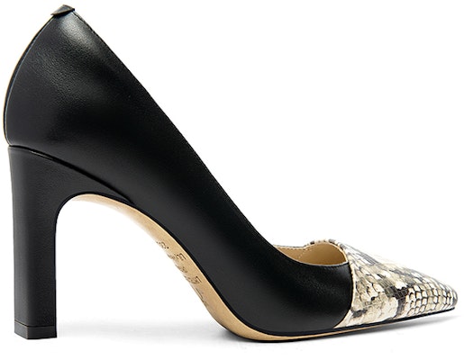 (W) 【女性用】リリー・ウェイ 革製ミュール 7.5cm ヒール 'ブラックスネークスキンパッチワーク' M1-106 M1-106 Order (W) 【女性用】リリー・ウェイ 革製ミュール 7.5cm ヒール 'ブラックスネークスキンパッチワーク' M1-106 M1-106