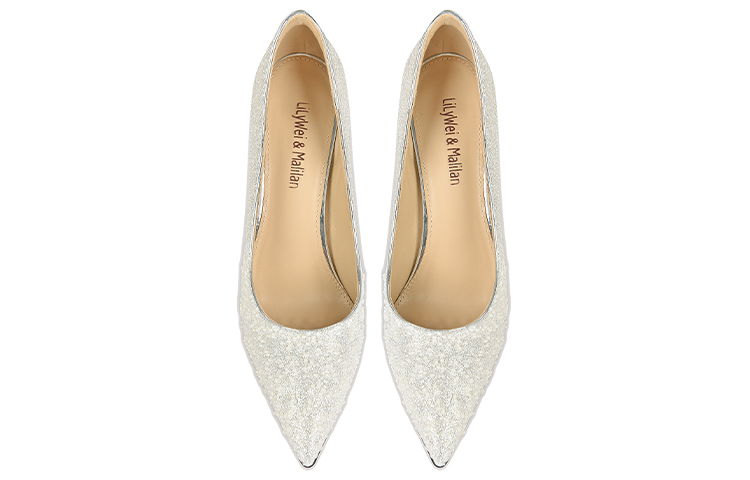 Shop (Women) Lily Wei Leather Mule 'Silver Pearl Sparkle' J-079