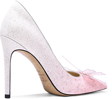 (Women) Lily Wei Leather Mules 'Pink Gradient with Crystal Butterfly Bow' J-114-a Order (Women) Lily Wei Leather Mules 'Pink Gradient with Crystal Butterfly Bow' J-114-a