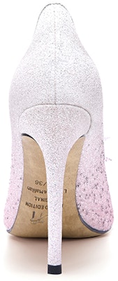 (Women) Lily Wei Leather Mules 'Pink Gradient with Crystal Butterfly Bow' J-114-a Shop (Women) Lily Wei Leather Mules 'Pink Gradient with Crystal Butterfly Bow' J-114-a