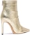 (W) Lily Wei Boot Tumit Runcing Kulit dengan Zip Sisi 10cm 'But Buku Lali Berlipat' X-063