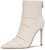 (W) Lily Wei Boot Tumit Runcing Kulit dengan Zip Sisi 10cm 'But Buku Lali Berlipat' X-063