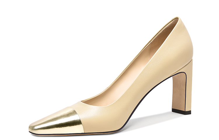 (Women) Lily Wei Leather Pointed Toe Slip-On 'Chunky High Heel' M1-087